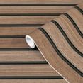 thumbnail image 1 of UMIGGEE 17.3 Inch x 236 Inch Wood Slat Wallpaper Peel and Stick Wallpaper Faux Brown Shiplap Contact Paper Wood Panel Grain Wall Paper Self Adhesive Removable Vintage Decorative for Wall Covering, 1 of 8