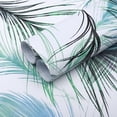 thumbnail image 1 of UMIGGEE 17.7" x 196.8" Green Floral Peel and Stick Wallpaper Boho Self Adhesive Peacock Feather Wallpaper for Bedroom Furniture Surfaces Cabinet Home Decoration Removable Renter Friendly Wallpaper, 1 of 7
