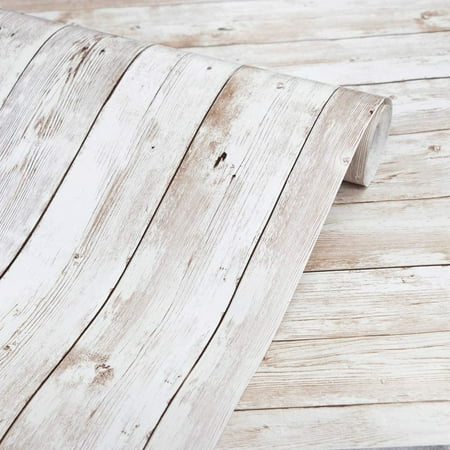 UMIGGEE 17.7" x 216.5" Wood Plank Wallpaper Peel and Stick Wallpaper Brown Self-Adhesive Removable Vintage Wood Contact Paper for Home Decoration