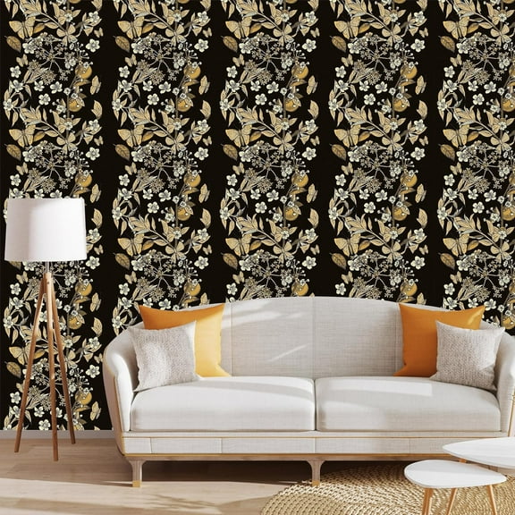 UMIGGEE Butterfly Wallpaper Flower Peel and Stick Wallpaper Multi-color Self Adhesive Wall Paper 17.7"x118" Contact Paper for Home Mural Wall Decor Wall Covering Old Furniture Renovation