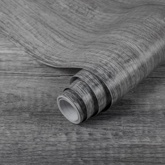 UMIGGEE Distressed Wood Plank Wallpaper Peel and Stick Rustic Wood Grain Pattern Wall Paper 15.7"x 118" Removable Self Adhesive Contact Paper Gray Shiplap Vinyl Film Home Decorative Wooden Look