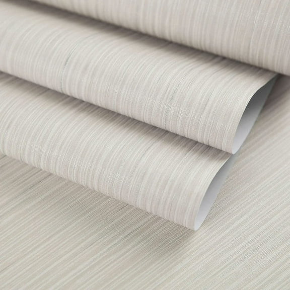 UMIGGEE Faux Grass Cloth Textured Beige Wallpaper Peel and Stick Wallpaper 17.7" x 118" Self-Adhesive Removable Contact Paper for Furniture