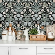 UMIGGEE Floral Peel and Stick Wallpaper 17.7-in x 118-in Multi-color Boho Removable Wallpaper Self Adhesive Wallpaper for Cabinets Home Decoration Wall Covering Old Furniture Renovation