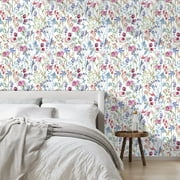 UMIGGEE Floral Peel and Stick Wallpaper 17.7-in x 118-in Multi-color Boho Removable Wallpaper Self Adhesive Wallpaper for Cabinets Home Decoration Wall Covering Old Furniture Renovation