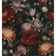 UMIGGEE Floral Wallpaper Multicolor Peel and Stick Wallpaper Self Adhesive Wall Paper 17.3-in x 118-in Contact Paper for Home Mural Wall Decor Wall Covering Old Furniture Renovation