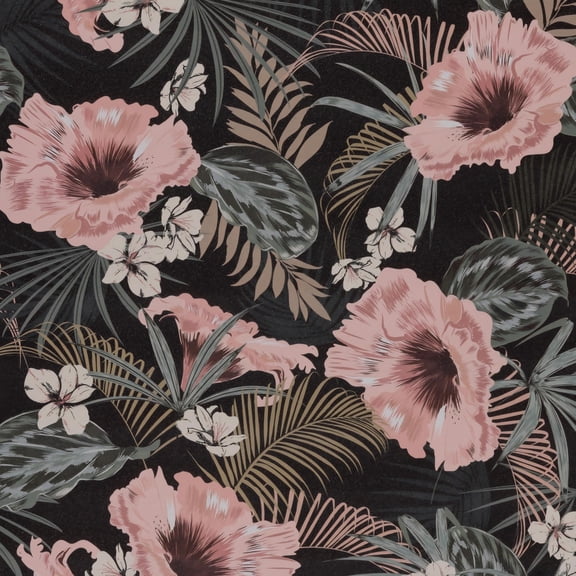 UMIGGEE Floral Wallpaper Peel and Stick Black Wallpaper Self Adhesive Flower Wall Paper Multicolor Contact Paper 17.3-in x 118-in Home Decor Wall Covering Old Furniture Renovation
