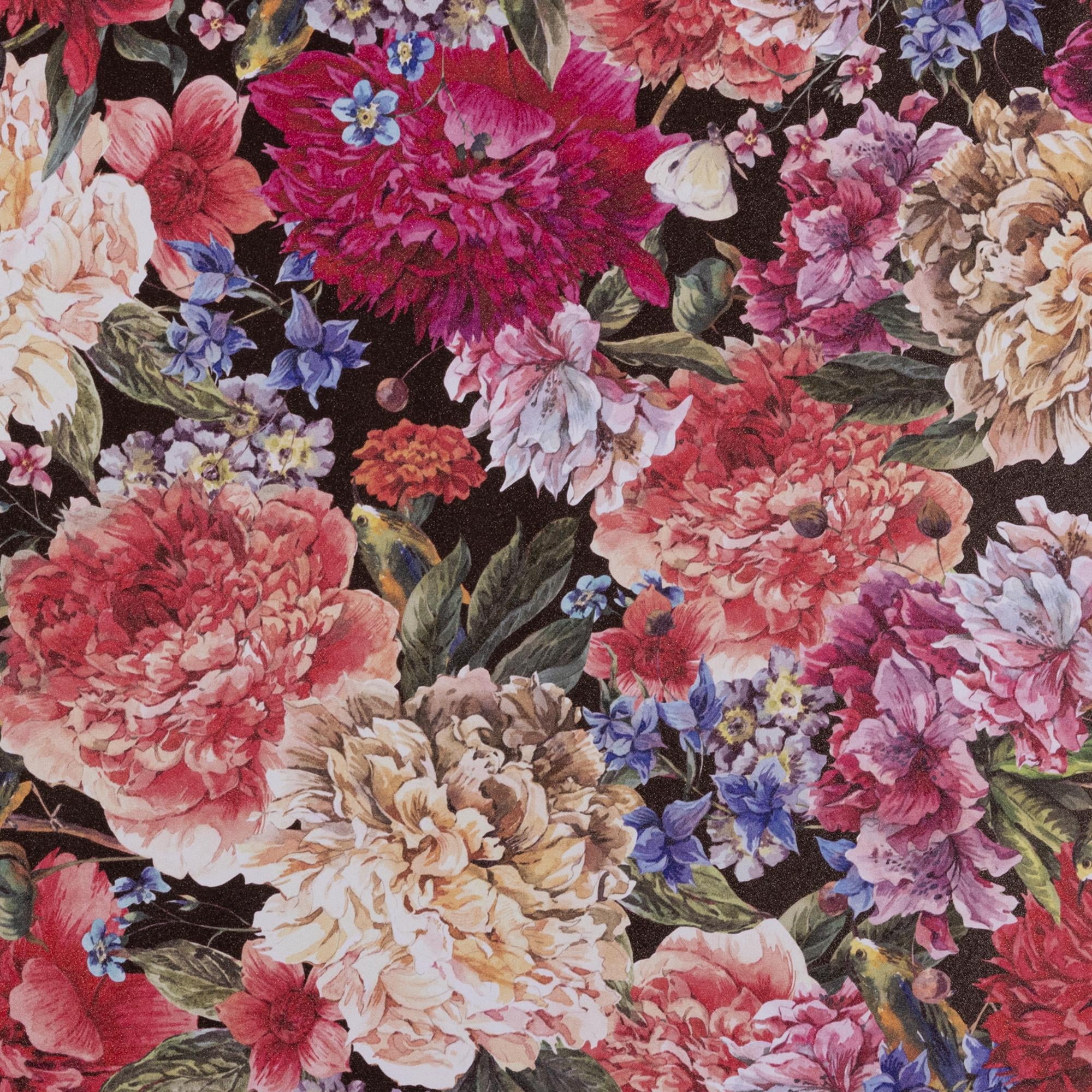 UMIGGEE 17.3-in x 236-in Vintage Peel and Stick Floral Wallpaper Removable Large Peony Vinyl Self Adhesive Mural