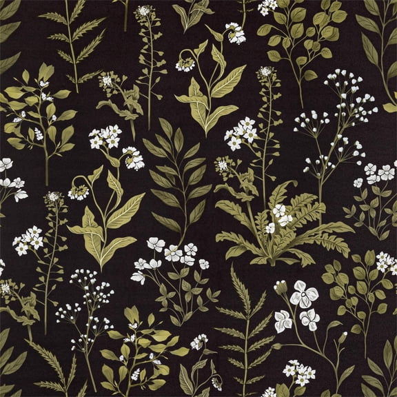 UMIGGEE 17.3-in x 393-in Floral Wallpaper Peel and Stick Floral Dark Green Wallpaper Self Adhesive Flower Wall Paper Contact Paper Home Decor Wall Covering Old Furniture Renovation