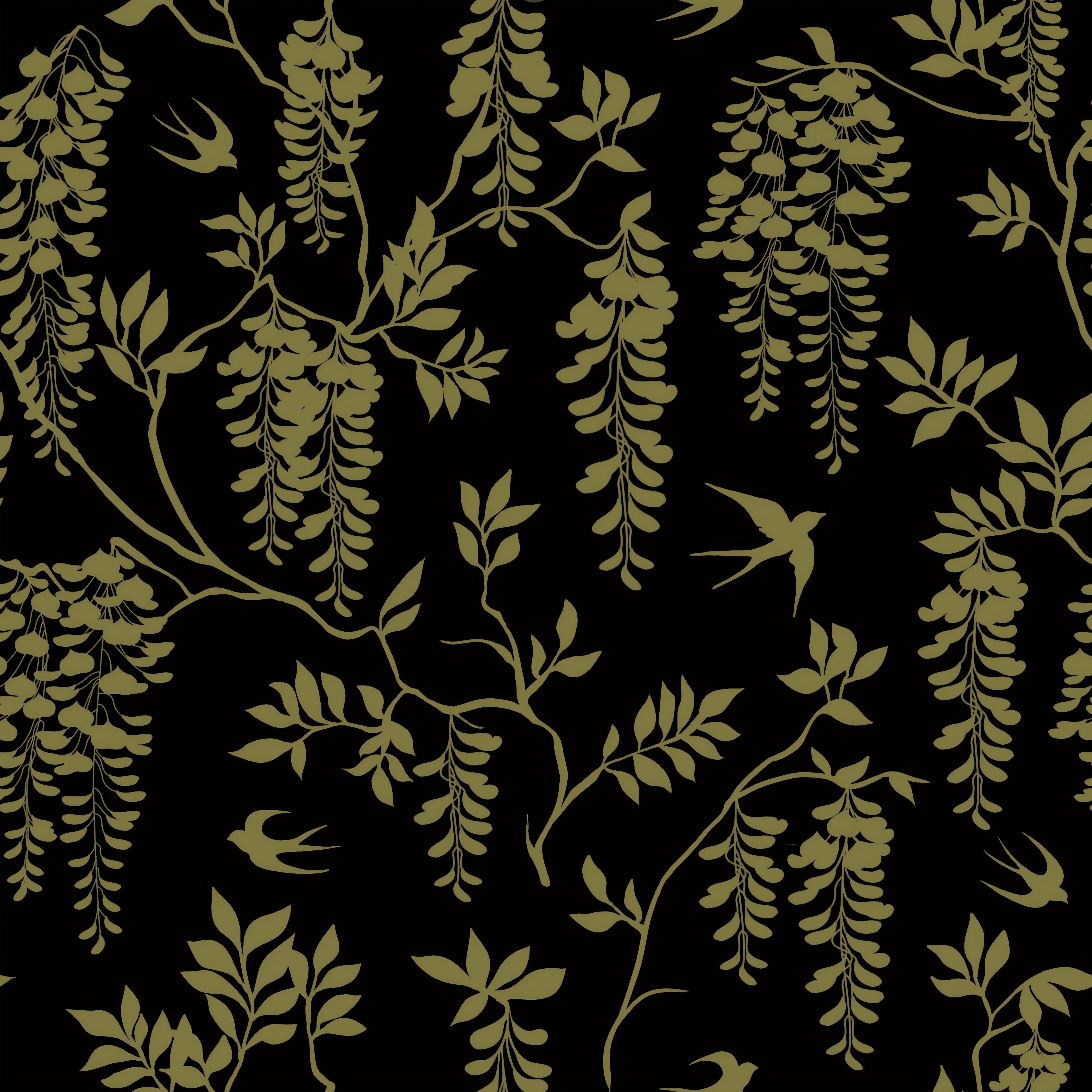 UMIGGEE Floral Wallpaper Peel and Stick Flower Black Wall Paper Self Adhesive Wallpaper 17.7-in x 118-in Contact Paper Removable Wallpaper for Home Decor Wall Covering Old Furniture Renovation