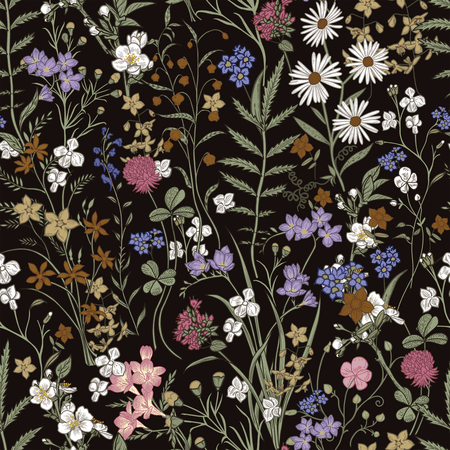 UMIGGEE Floral Wallpaper Peel and Stick Flower Black Wall Paper Self Adhesive Wallpaper 17.7-in x 118-in Removable Wallpaper for Home Decor Wall Covering Old Furniture Renovation