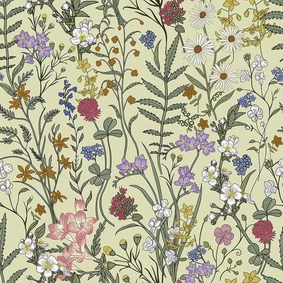UMIGGEE Floral Wallpaper Peel and Stick Flower Wall Paper Self Adhesive Wallpaper 17.7-in x 118-in Contact Paper Removable Wallpaper for Home Decor Wall Covering Old Furniture Renovation