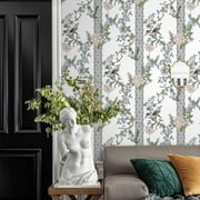 UMIGGEE Flower Wallpaper 17.7-in x 393-in Multicolor Peel and Stick Wallpaper Self Adhesive Floral Wall Paper Contact Paper for Home Mural Wall Decor Wall Covering Old Furniture Renovation