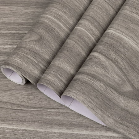 UMIGGEE Gray Wood Wallpaper 17.7-in x 118-in Peel and Stick Wallpaper Wood Grain Wall Paper Removable Self Adhesive Wood Wallpaper Contact Paper Wood Plank Wallpaper for Furniture Home Decor