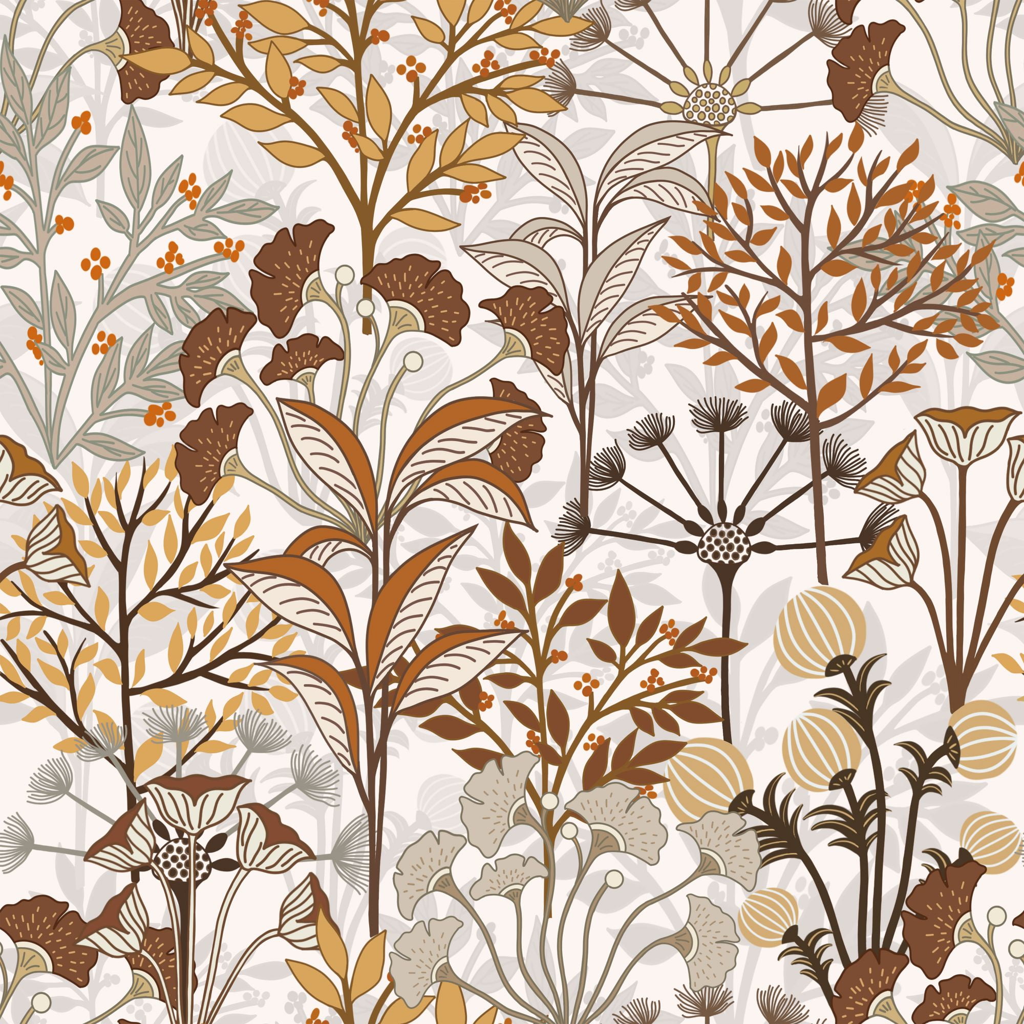 UMIGGEE Leaf Wallpaper 17.7"x393" Multicolor Peel and Stick Wallpaper Self Adhesive Wall Paper Watercolor Floral Leaf Contact Paper for Home Mural Wall Decor Wall Covering Old Furniture Renovation