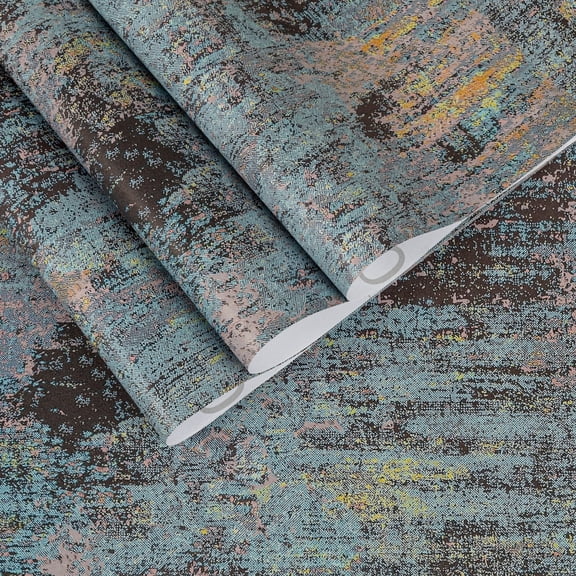 UMIGGEE Multicolor Wallpaper Grasscloth Peel and Stick Wallpaper 17.3-in x 118-in Wall Paper Stick and Peel Contact Paper Removable Self Adhesive Vinyl Wallpaper