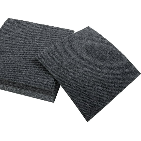 UMIGGEE Peel and Stick Carpet Tiles 12" x 12" 25-pcs Smoke Grey Self-Adhesive Square Soft Carpet Floor Tiles Carpet Easy Install DIY Floor Tiles for Kids Room Bedroom Dining Room (25 sqft/Box)