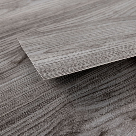UMIGGEE Peel and Stick Floor Tile Gray Vinyl Flooring 35-in x 6-in x 1.2mm 10 PCS/Pack Natural Grey Wood Grain Flooring for Kitchen Dinning Room Bedroom etc. Home Decor (Cover 14.5Sq. Ft.)