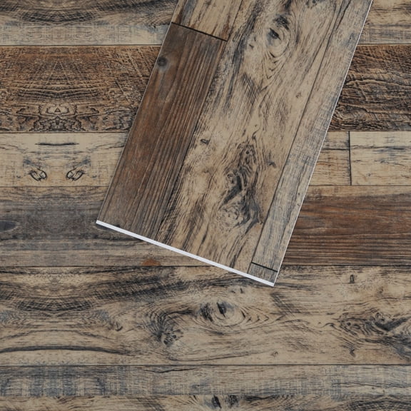 UMIGGEE Peel Stick Flooring 35.4-in x 5.9-in 10 Pieces/Pack Vinyl Wood Look Flooring Thin Tiles, Multicolor Vinyl Flooring Easy to Install for Bathroom, Kitchen, Living Room