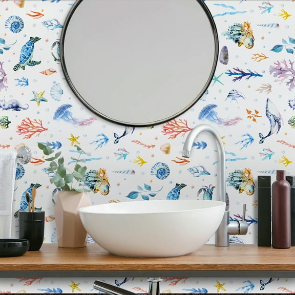 UMIGGEE Peel and Stick Wallpaper Self Adhesive See Animals Contact Paper 17.7" x 118" Wallpaper Removable Decorative Vinyl for Room and Furniture Decoration