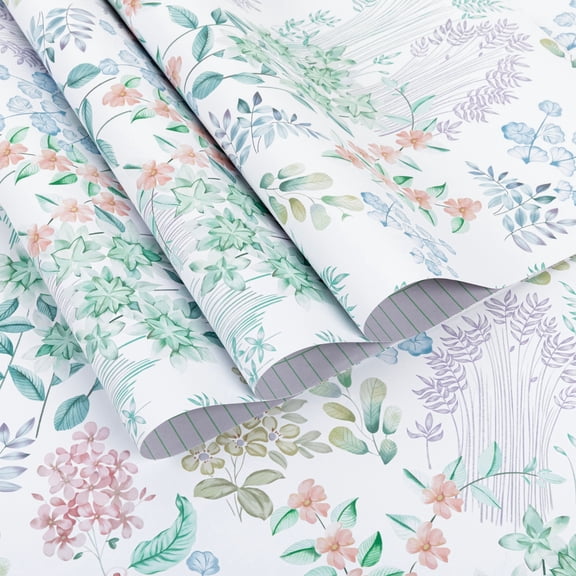 UMIGGEE Multicolor Floral Peel and Stick Wallpaper 17.3-in × 118-in Floral Contact Paper Removable Wallpaper Self Adhesive Wallpaper Wall Paper For Home Decoration