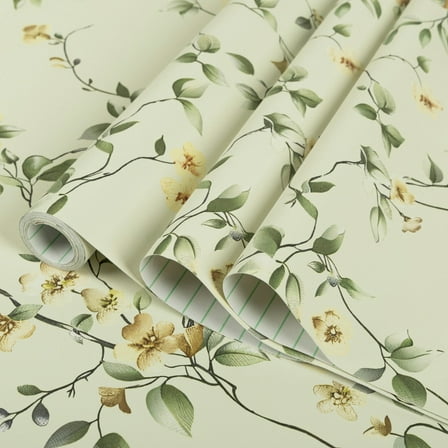 UMIGGEE Peel and Stick Wallpaper 17.7" x 118" Floral Self Adhesive Removable Wallpaper Peel and Stick for Home Bedroom Cabinets Thicken