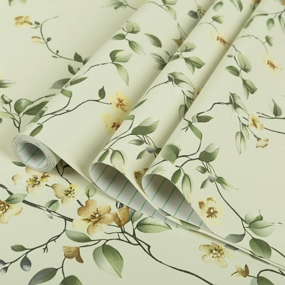 UMIGGEE Peel and Stick Wallpaper 17.7" x 118" Floral Self Adhesive Removable Wallpaper Peel and Stick for Home Bedroom Cabinets Thicken