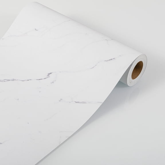 UMIGGEE White Marble Peel and Stick Floor Tile Self Adhesive Vinyl Flooring 12-in x 118-in x1.0mm For Kitchen Living Room Bedroom Home Decoration (9.8 Sq. ft./Pack)