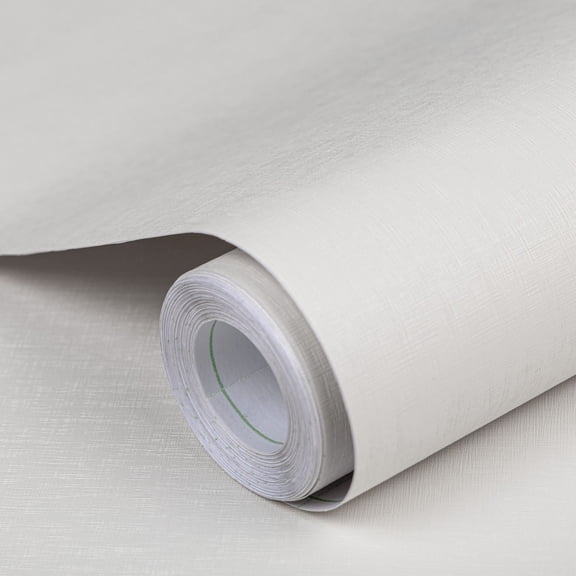 UMIGGEE White Texture Wallpaper 15.7-in x 118-in Faux Grasscloth Imitation Cloth Peel and Stick Vinyl Wallpaper Self-Adhesive Removable Contact Paper for Home Decoration