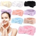 thumbnail image 1 of UMIKU 8 Pack Spa Headband for Women Facial Makeup Headband Soft Coral Fleece Christmas Stocking Stuffers Bow Hair Band Head Wraps for Washing Face Mask Spa Gifts For Women Gifts Basket, 1 of 10