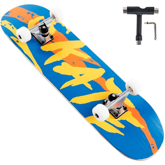 UMINEUX 31 Inch Skateboard, Pro Complete Skateboard for Girls/Boys