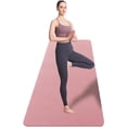 thumbnail image 1 of UMINEUX Extra Wide Yoga Mat 1/4" Thickness TPE Yoga Mats Non Slip, Pink, 1 of 8