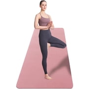 UMINEUX Extra Wide Yoga Mat 1/4" Thickness TPE Yoga Mats Non Slip, Pink