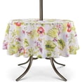 thumbnail image 1 of UMINEUX Outdoor Tablecloth with Umbrella Hole and Zipper, Spring/Summer Waterproof Table Cover for Picnic/BBQ/Garden(60" Round, Butterfly), 1 of 7