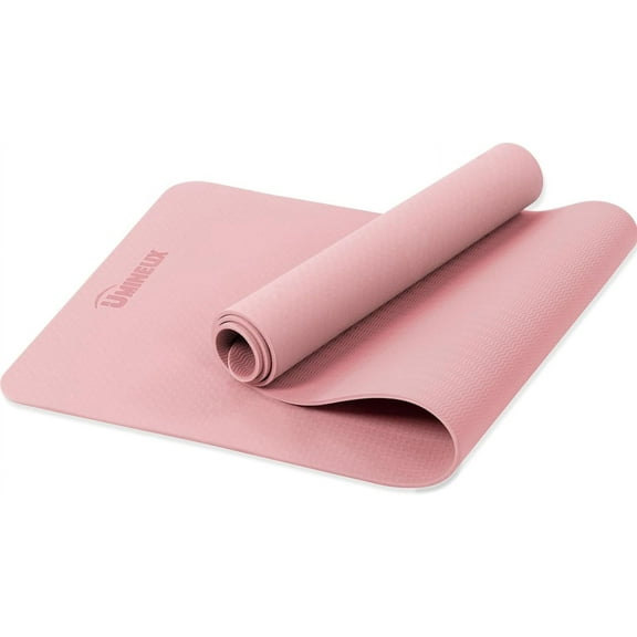 UMINEUX Yoga Mat Extra Thick 1/3'' Non Slip Yoga Mats for Women Eco Friendly TPE Fitness Exercise Mat, Parfait Pink