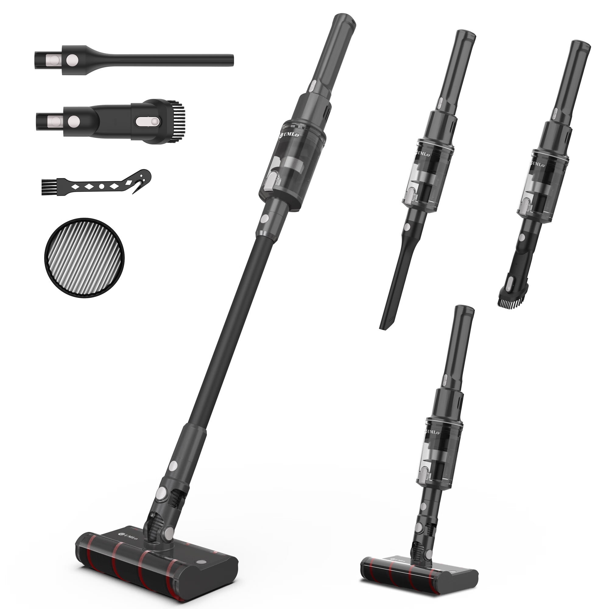 UMLo Stick Vacuum Cleaner, 22KPa Strong Suction, Directional Soft Roller Cleaner Head, 40-Min Runtime for Vacuuming