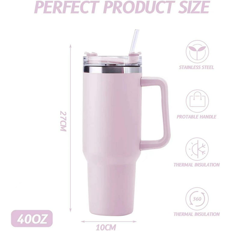 Thermo bottle Simple Modern 40 oz Water Bottle with Handle and Straw Lid  Tumbler Cup thermal Stainless Steel Water Bottle - AliExpress