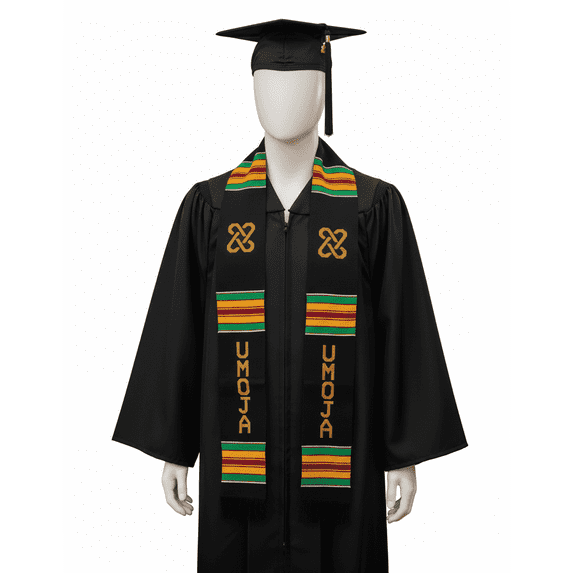 UMOJA Unity Kente Cloth Graduation Ceremonial Stole Sash