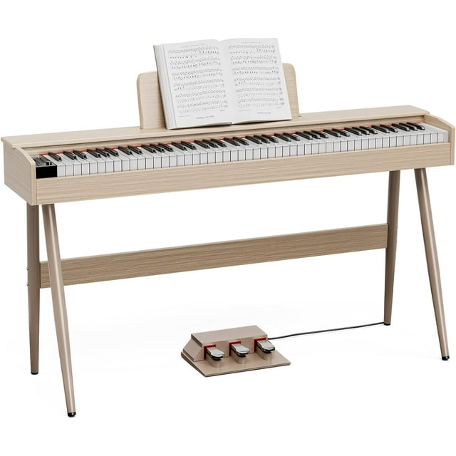 UMOMO 88 Key Weighted Digital Piano, Both Desk Piano & Vanity Desk