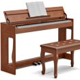 UMOMO 88 Weighted Key Digital Piano with Duet Piano Bench, Beginner