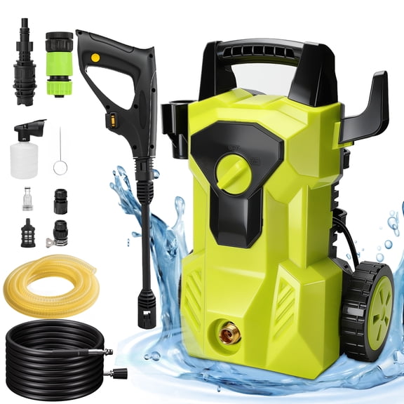 UNTIMATY 4000 PSI 2.8 GPM Electric Pressure Washer 2000W Power Washer with 10.15US gal Foam Cannon, 6.56ft Power Cord and 26ft Pressure Hose,3/4" FGHT+1/2"MNPT+1/2"FGHT Adapter