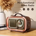 thumbnail image 1 of UMUTOO MG007 Vintage Retro Radio, Portable AM/FM/SW Radios with Bluetooth, USB/TF/AUX, 2000mAh Rechargeable Classic Wood Grain Design for Home, Outdoor Use, 1 of 9