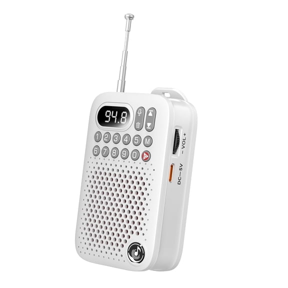 UMUTOO Mini Portable Bluetooth Radio with MP3 Player, FM Radio, Recording, 3W Speaker, TF Card Playback, Type-C Charging, Compact & Lightweight Design