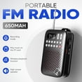 thumbnail image 1 of UMUTOO Mini Portable Bluetooth Radio with MP3 Player, FM Radio, Recording, 3W Speaker, TF Card Playback, Type-C Charging, Compact & Lightweight Design, 1 of 8