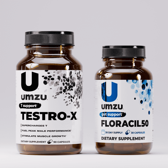 UMZU Floracil50 & Testro-X Bundle: Gut & Hormonal Support