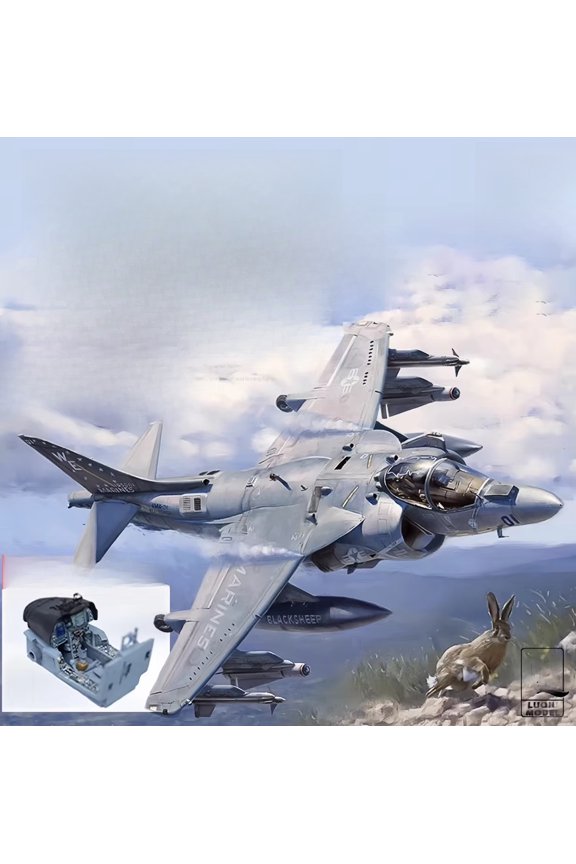 UMa Model 1/48 Scale US D1001 AV-8B Harrier II Plus Attack Aircraft Model Kit
