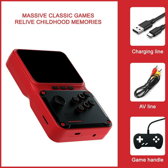 UMfun Game Consoles JP09 Handheld Game Console Retro Nostalgic Game Can TV Connect 3.0-inch Rocker Arcade 500 In One Gifts for Her/Him