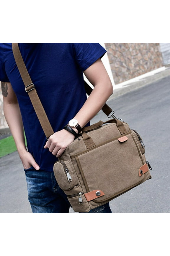 Men's Canvas Messenger Shoulder Bag Crossbody Sling briefcase Bags Satchel CO