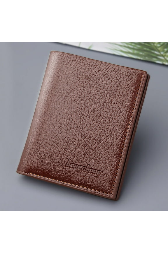 Men's Wallet Short Vertical Ultra-Thin Wallet Bank Card Card Package Small Purse