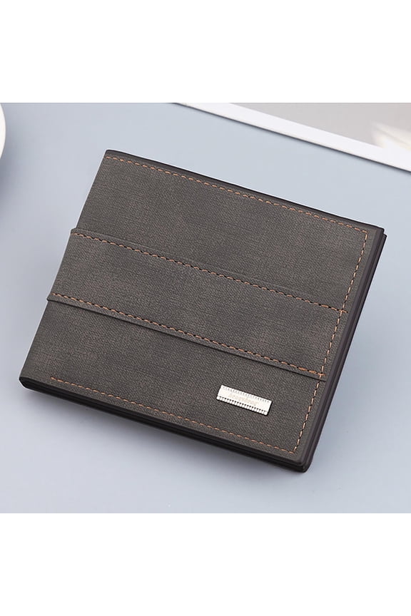 Men's Wallet Short Vertical Ultra-Thin Wallet Bank Card Card Package Small Purse