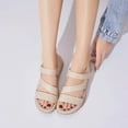 thumbnail image 1 of UMfun Summer Sandals For Women Flat Slip On Sandals Roman Shoes Open Toe Casual Sandals, 1 of 10